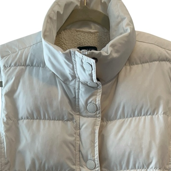 J. Crew white down blend Quilted Vest - Picture 4 of 10